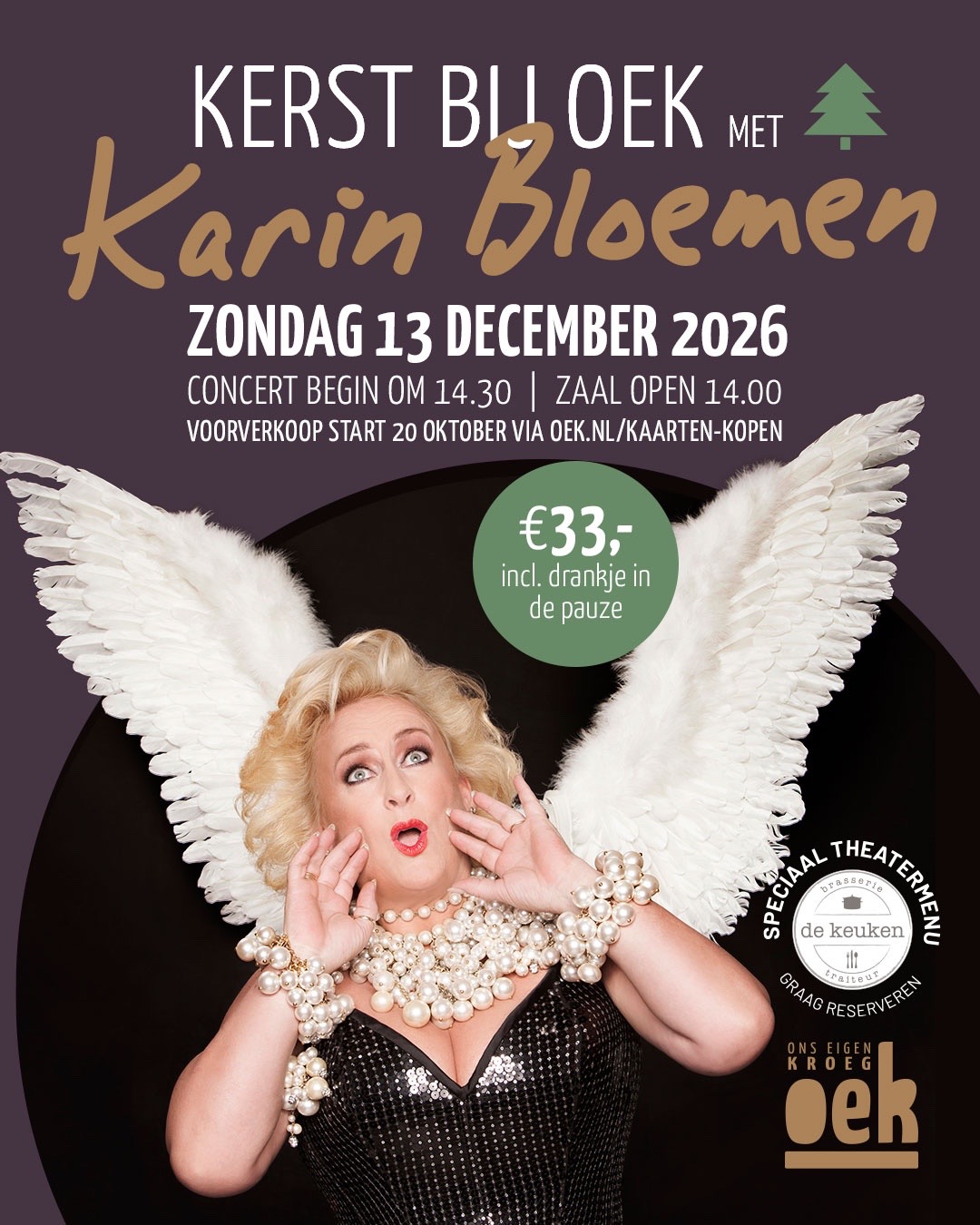 Begeleidende foto Karin Bloemen met Kerst bij OEK