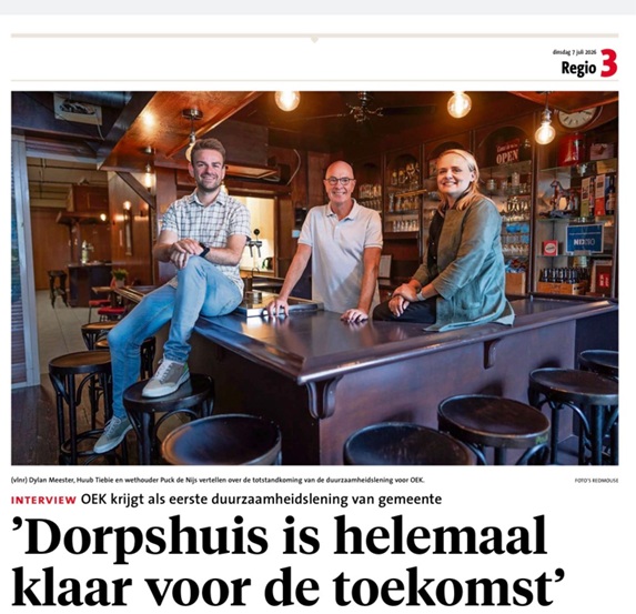 Begeleidende foto Duurzaamheidslening voor Ons Eigen Kroeg