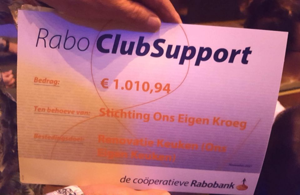 Begeleidende foto Rabo Club Support een mooi succes!